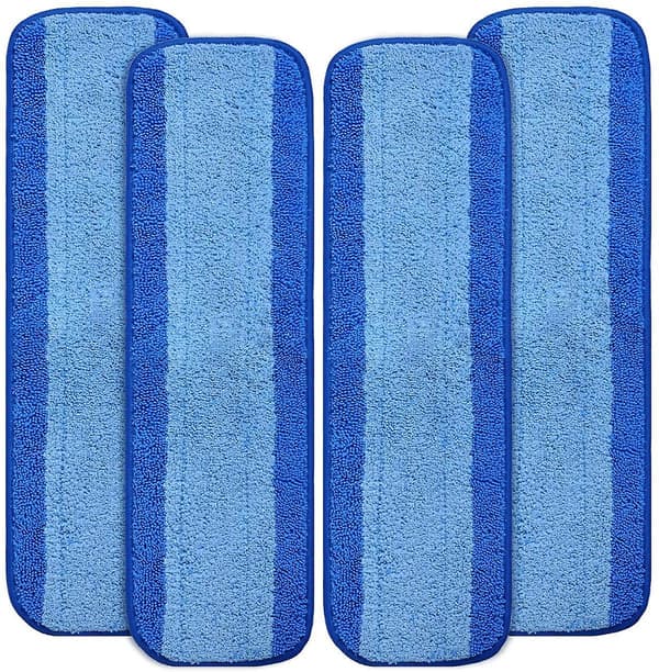4-pakning mikrofibermoppputer som er kompatible med Bona Premium Spray Laundry Mop