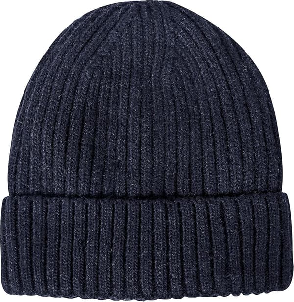 Vinterhattar för män i ull, stickad mössa, varm, baggy mössa Blue