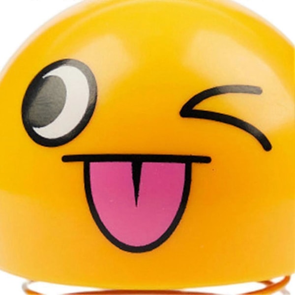 Auton jousella varustettu heiluva pää -nukke, personoidut jouset, tanssiva hahmo, lelut, auton kojelaudan koriste No. 8 Smile