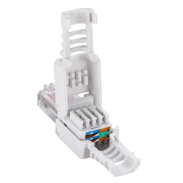2 stk. RJ45 Værktøjsfri Stik UTP Netværksstik, Værktøjsfri til CAT5/5E CAT6/6A Solid Stranded Ethernet Kabel