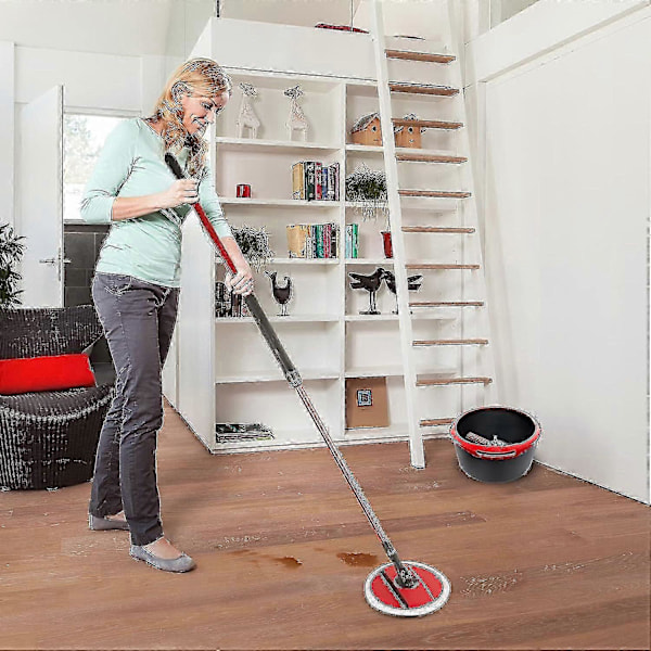 3 kpl Moppitäyttö Vileda Spin And Clean Moppiin - Pyörivän Mopin Pään Vaihto - Pestävä Uudelleenkäytettävä Mikrokuitumoppipään Vaihto Lattioiden Puhdistukseen Red