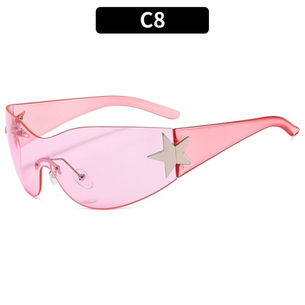 Y2K solglasögon för kvinnor män sportsolglasögon C8