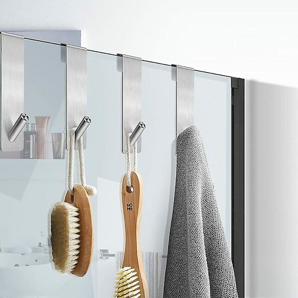 Piece Shower Door Hook, Rustfrit Ståldørkrog til Rammeløse Brusedøre