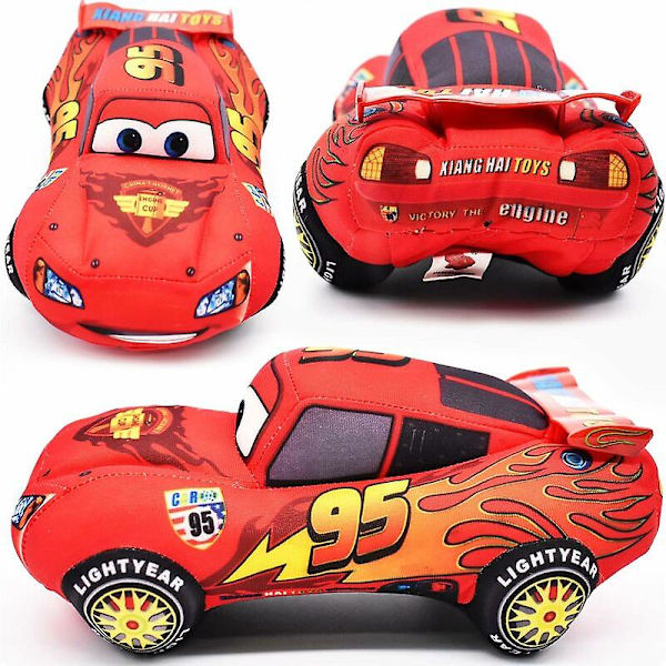 2024, Plyschleksak Lightning McQueen - Bilar Mjuk Fylld Dock Barnfödelsedag 25cm