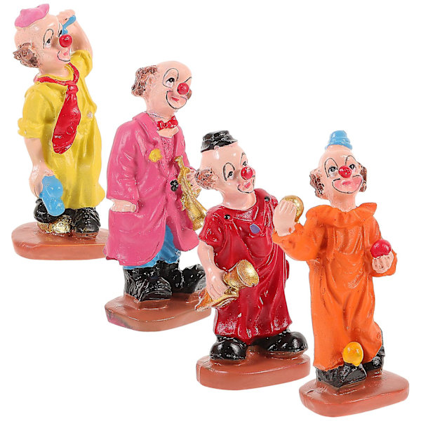 4 stk sirkus klovn figur miniatyr kreativ blomsterpotte klovn ornament