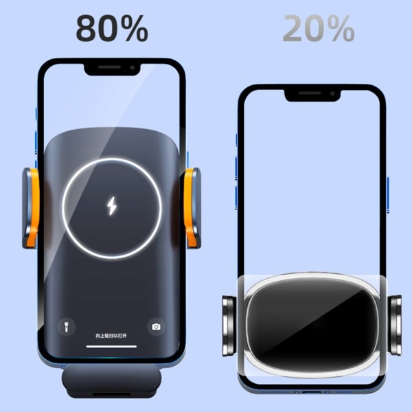 Biltelefonhållare Montering Dashboard Luftventil Bilvaggor Soldrivna smartphones Clamp Stand null - For Tesla