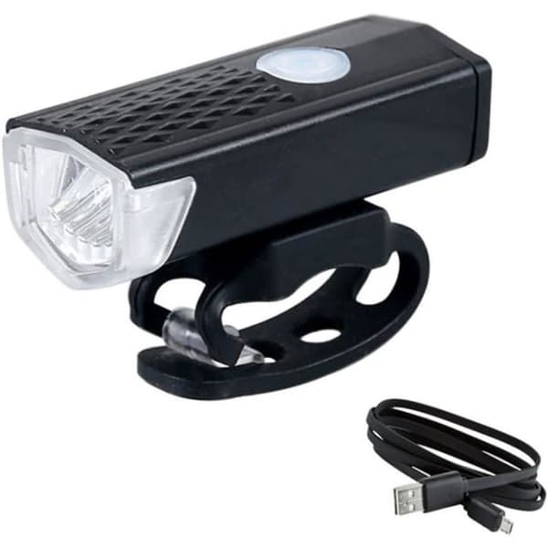 300 Lumen USB Oppladbar Hodelykt med 3 Moduser, Svart LED Vanntett Sykkelhodelykt