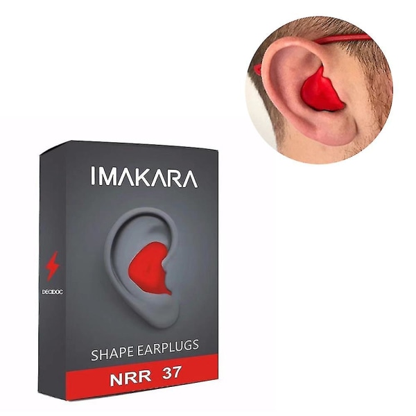 2st ljudisolerade öronproppar Anti-brus öronproppar Anti-snarkning ljud öronproppar Formbara öronproppar red