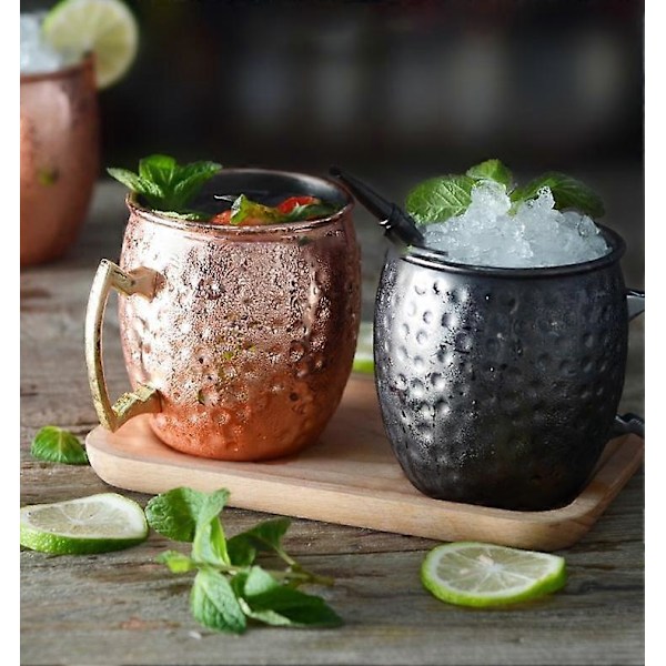 Moscow Mule Muggar, Set om 4 Hammrade Koppar silver