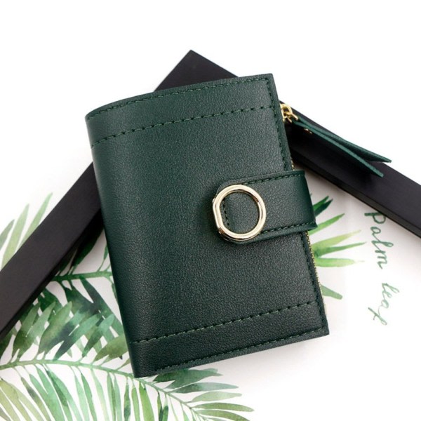 Kort lommebok dame Clutch bag green
