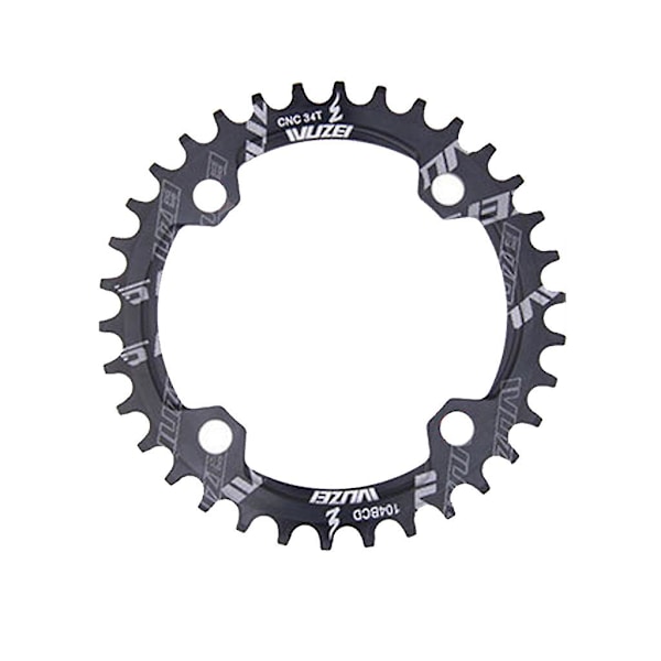 104bcd 32-42t Pyörän ketjupyörä Mtb Ketjupyörä Kapea Leveä Soikea Pyöreä Hammas Black 34T