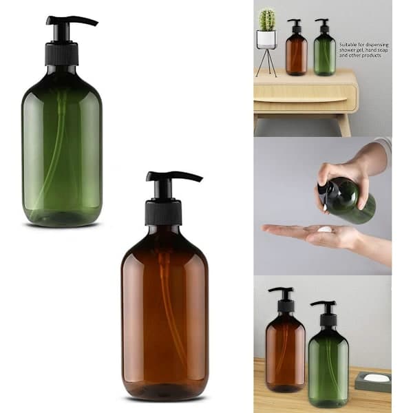4 suurta tyhjää pulloa 500 ml (ruskea) ruskea 300ml brown