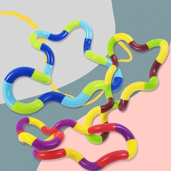 Fidget legetøj tangles tangle twist tilfældige farver 3stk 4 pcs