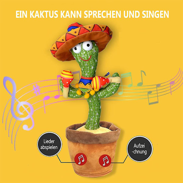 Tanssiva kaktus, Puhuva kaktuspehmolelu, Kaktuspehmolelu, Halattava kaktuspehmolelu lapsille, Tanssiva kaktuspehmolelu, Kaktuspehmolelu, Kaktus El
