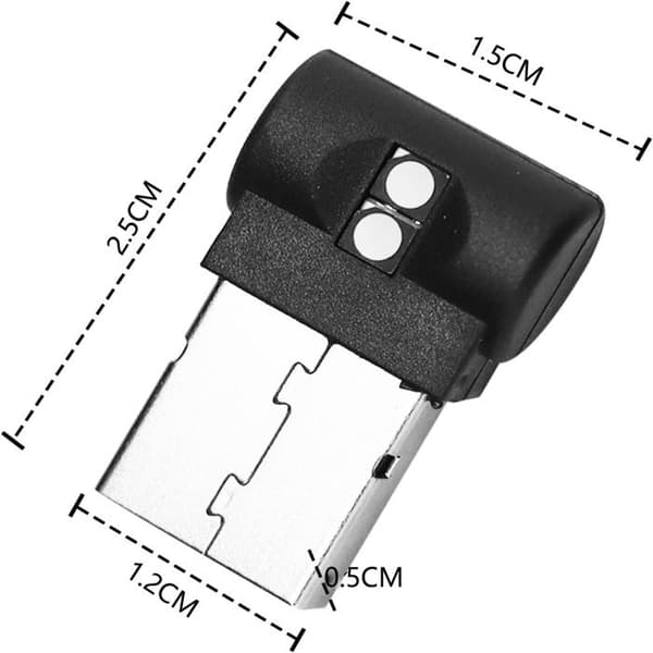 4 stk. USB LED Bil Interiør Omgivelseslys, Mini Bærbart LED Natlys [7 Justerbare Farver]