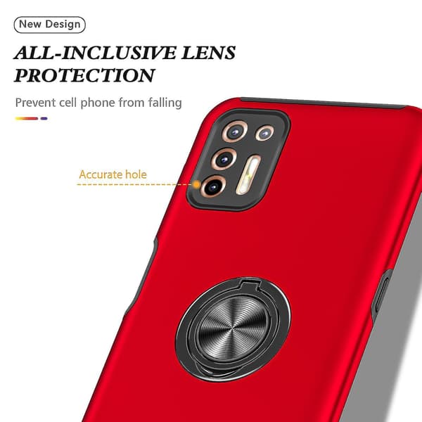 Til Motorola Moto G9 Plus Pc + Tpu Magnetisk Etui Red