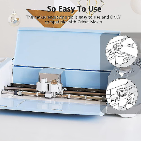 Enkeltskjærende hjulspiss + hus til Cricut Maker-maskin (hy)