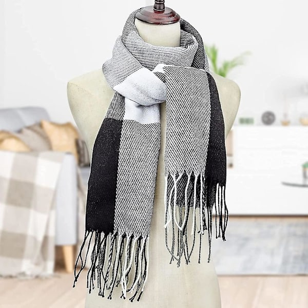Damhalsduk och sjal vinter damhalsdukar filt sjal för Lmell kvinnor tartan sjal damer