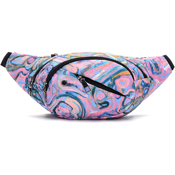 Bum Bag - Long Keeper Large Fashion Bumbag naisille ja miehille, 4 taskua Säädettävä vyölaukku juoksuun, vaellukseen, koiranulkoilutukseen ja ulkoiluun