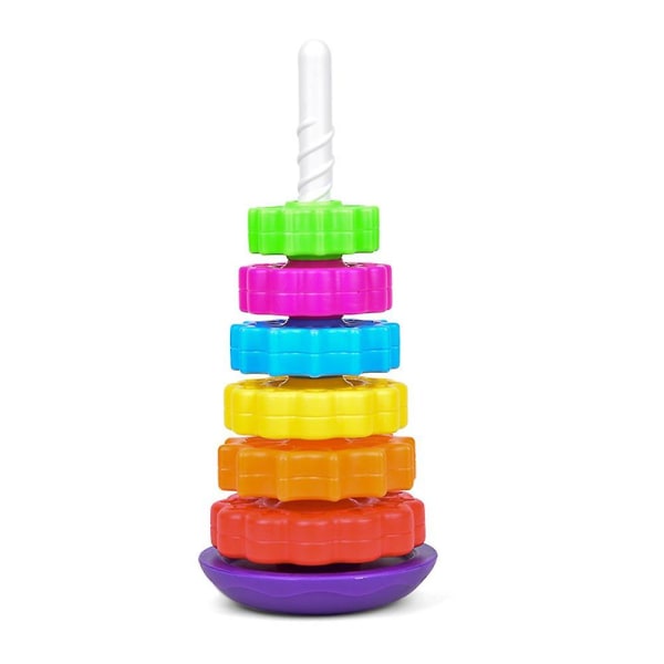 Farverig regnbue plast skruecirkel til børns tidlige uddannelseslegetøj