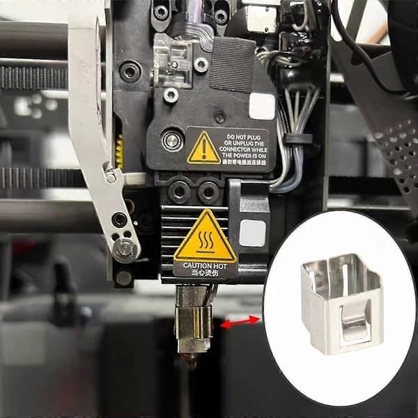 10 st 3D-skrivare värmeblocksklämmor för X1/P1, klämmor för fixering av termistor/keramiska värmeblocksklämmor silver