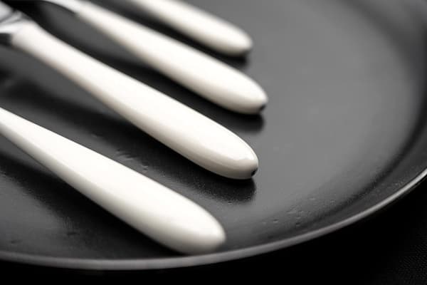 dessertgaffel, 18/10 rustfritt stål (svart/hvit) White