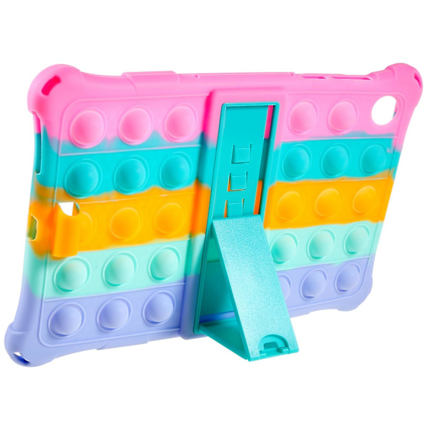 Tablettdeksel med pop-it fidget-leketøy for Lenovo Tab M10 HD Gen 2 TB-X306X - støtdempende, med PC-støtte Multi color