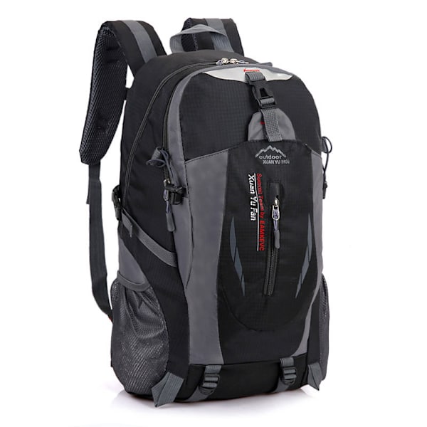 40L Stor Vattentät Ryggsäck Camping Vandring Promenader Utomhus Resa Ryggsäck Black