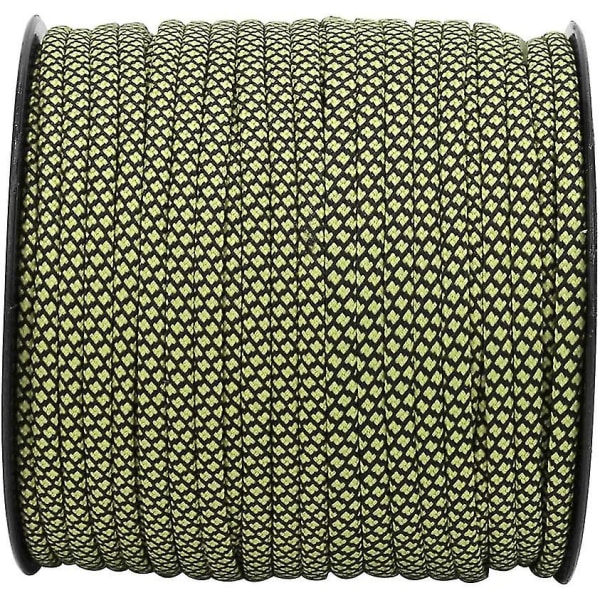 Kerne Paracord, Grøn Paracord 50m 4mm Tyk 7 Kerne Paracord Redningstøj Teltsnøre Campingreb Til Udendørs Armbåndsvævning(grøn) Hy