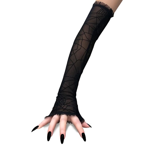 Spindelnätsmönstrade Handskar Cosplay