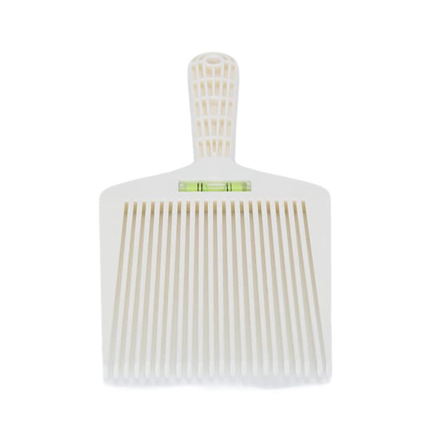 Barber Flat Top Comb Profesjonell Flat Top Comb med Nøyaktig Vannivå Hvit