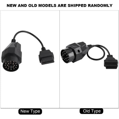 OBD2 20-pin til 16-pin adapterkabel – Kompatibel med E36 E38 E39 E46 E53 X5 Z3 – ABS-materiale – Lengde 320 mm
