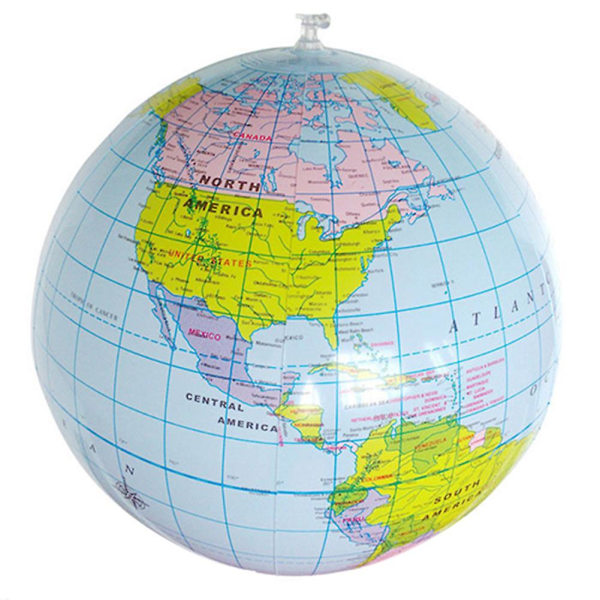 Farfi 16 tommer oppblåsbar klode Utdanning Geografi Lekekart Ballong Strandball Ny Leke