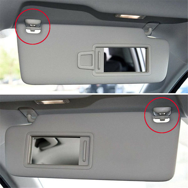 2x Solskærm Klips Krog Holder Til Audi A1 A3 A4 A5 Q3 Q5 B6 B7 B8