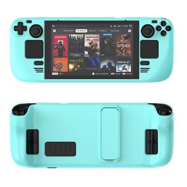 Beskyttende deksel med støtte for Steam Deck Hard Pc Military Grade Protector Cover Kompatibel med Steam Deck light blue