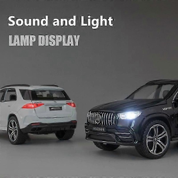 1:32 Legering s GLE 63S Coupe Bilmodel Støbte køretøjer Metal Træk Tilbage Bil Simulation Lyd Lys Børnegaver Samling White