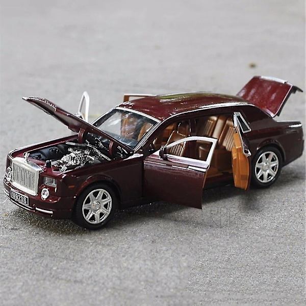 1/24 seosauto malli lelut Rolls Royce Phantom Metalli painevalettu korkea simulointi limusiini ääni valo lelut lasten lahjat kokoelma Black Rolls Royce