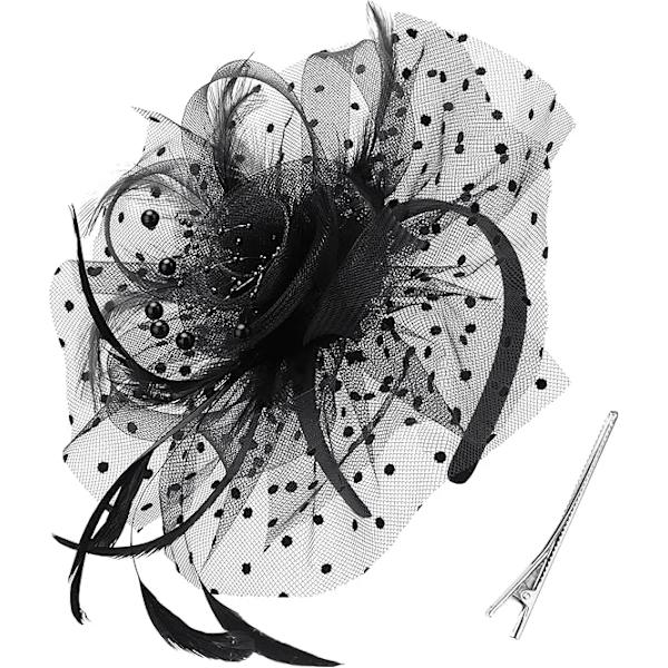 Hatt for kvinner Cocktail Tea Party Hodeplagg Blomst Mesh Bånd Fjær Hodebånd