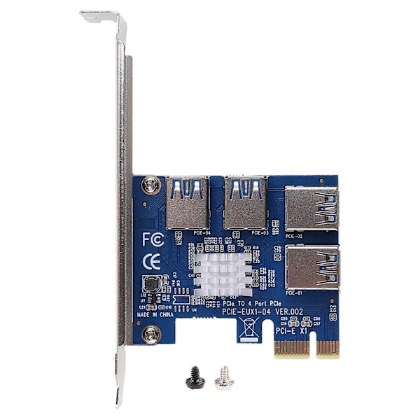 PCIE-konverter PCI-Express 1 til 4 adapterkort USB 3.0 adapter multiplikator kort