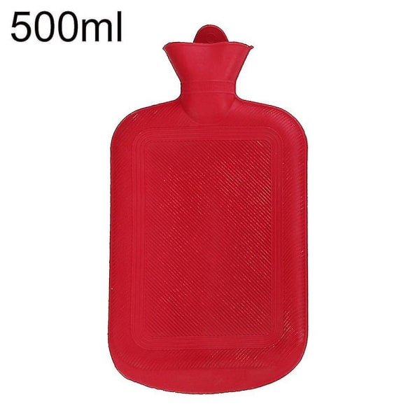 500/1000/1750/2000 ml bærbar gummi vinter varmtvandsflaskepose Håndvarmer