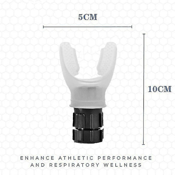 Bærbar pustetrener Lungerespirator Silikonmunnstykke Treningsutstyr