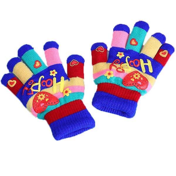 Barnvantar för flickor/pojkar Unisex Varma Mjuka Vintervantar style 1