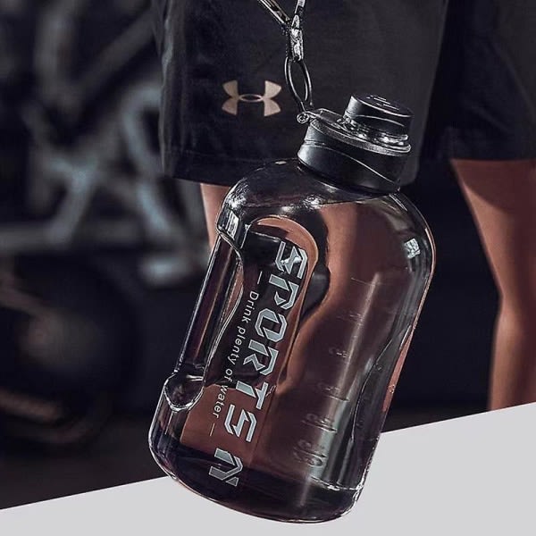 2,7L Vannflaske for Fotturer Fitness Utendørs Treningsflaske (FMY) Grey
