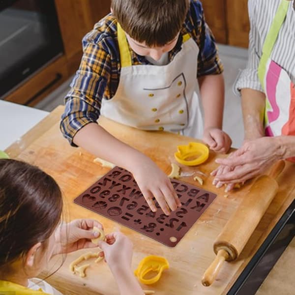 Alfabet silikoneform, bogstavforme og tal chokoladeforme