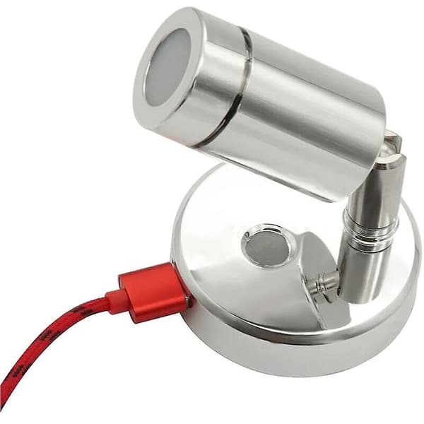 12V/24V LED Leselys 3300K Bobil Båt Sengbord Lampe Berøringskontroll 360¡ã Roterbart Hode for Studering