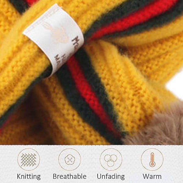 Barne Skjerf Gutter Jenter Vinter Varme Skjerf Hals Varmer yellow