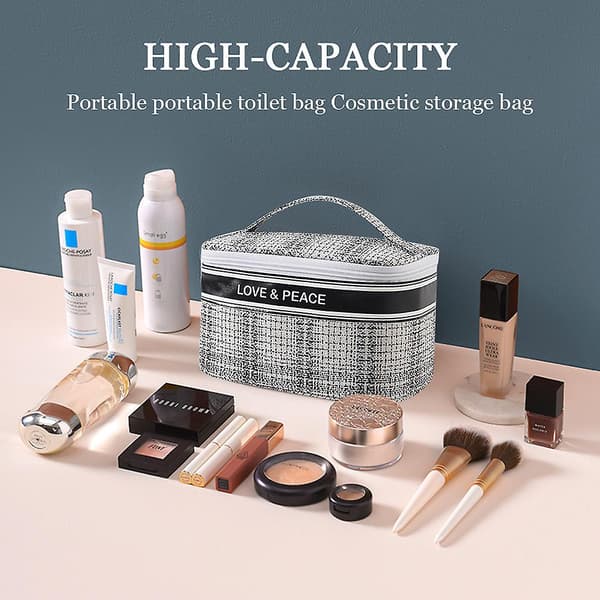 Makeup taske, rejse makeup organizer kosmetik tasker White