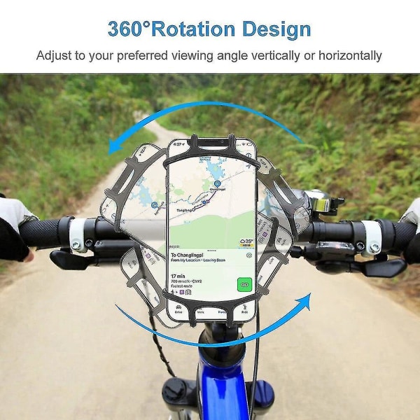 Pyörän puhelinteline, moottoripyörän matkapuhelinteline, tukee iPhone Samsung Xiaomi Ft