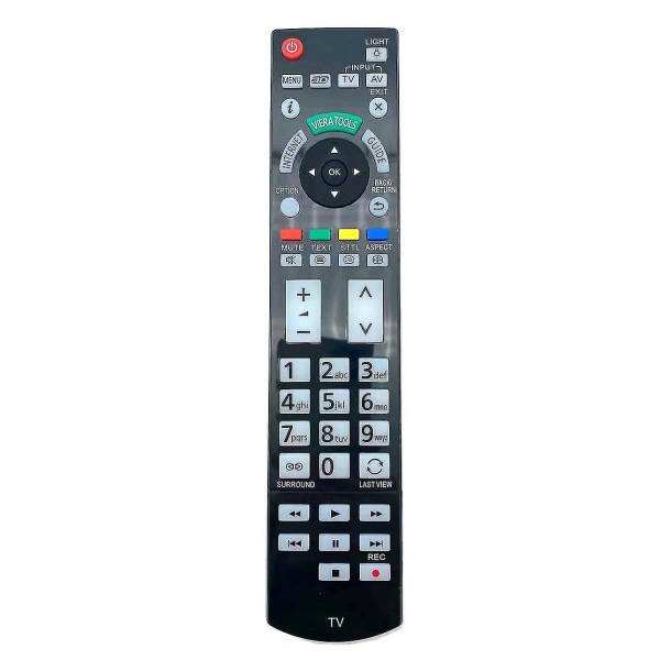 Fjernkontroll erstatning for Panasonic N2qayb000715 for Tx-l42etw50 Tx-p50vt50b Tx-p50st30b LED 3D TV (hy)
