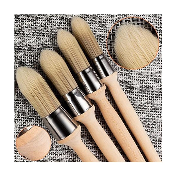 Trimmeverktøy for maling, 4 x små malepensel for touch-ups og 1 x ikke-hansker, trimmeverktøy for maling, kantmaling